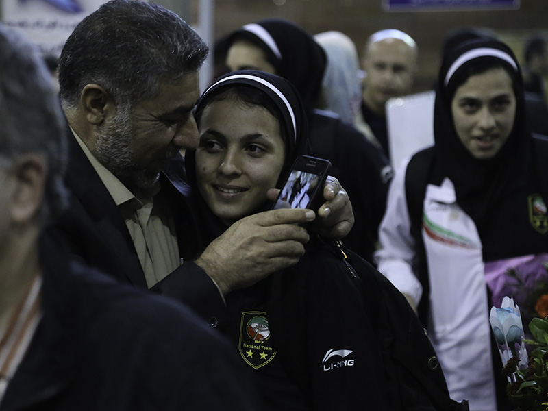 تصاویر بازگشت تیم ملی تکواندو دختران از مسابقات نوجوانان جهان در تونس