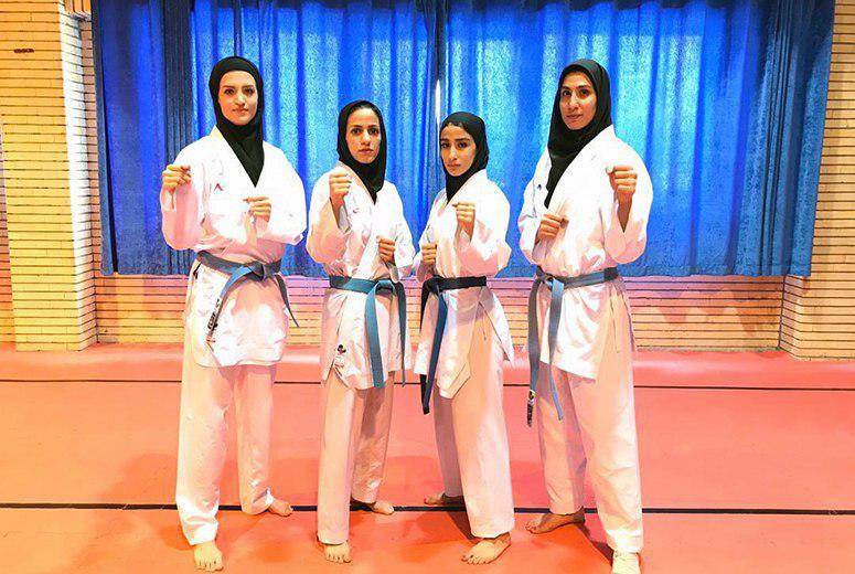 قهرمانی دختران کومیته تیمی ایران در کاراته قهرمانی آسیا در تاشکند