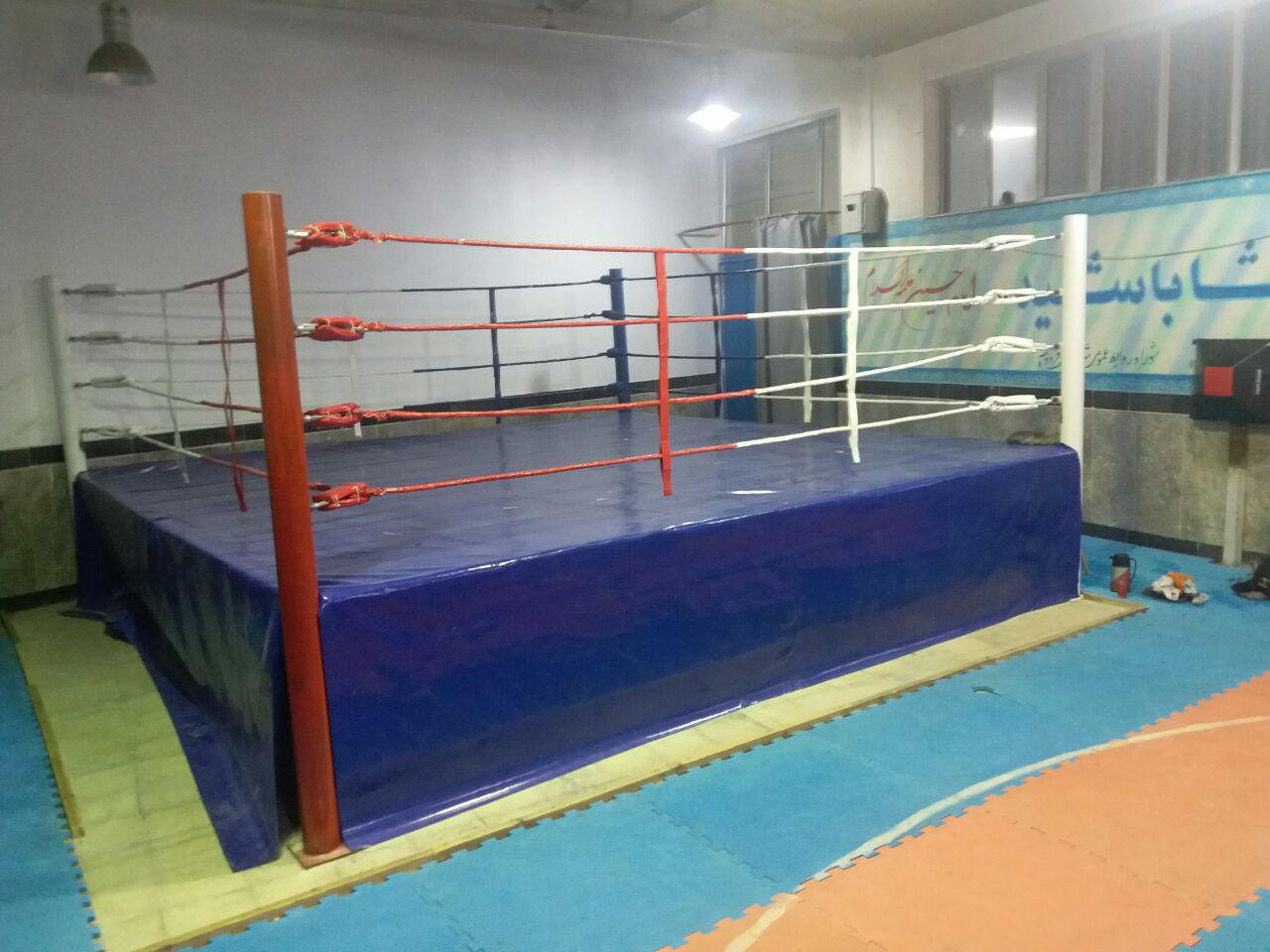 تمرین کشتی روی رینگ بوکس!