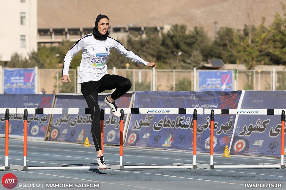 شهلا محمودی رکورد ملی ۴۰۰ متر با مانع را بهبود بخشید