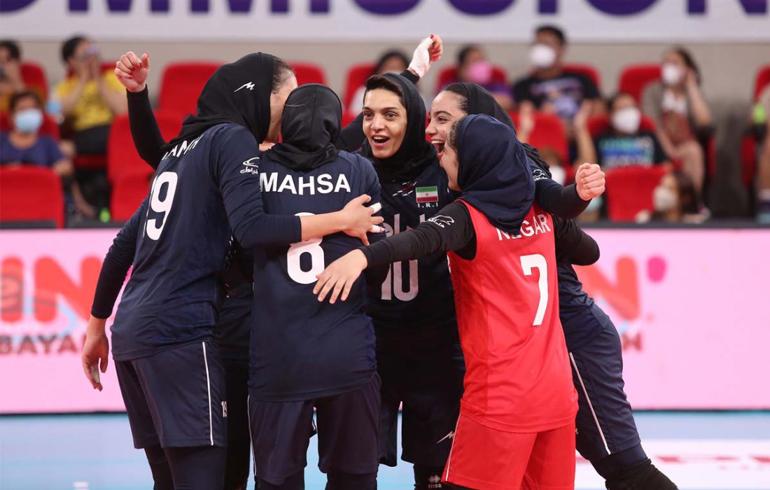 همگروهی والیبال زنان ایران با هند و ژاپن